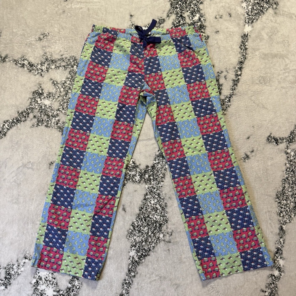 Vinyard Vines Pants Mens Size M Multicolor Ckecker Flannel‎ Sleepwear PJ Bottoms